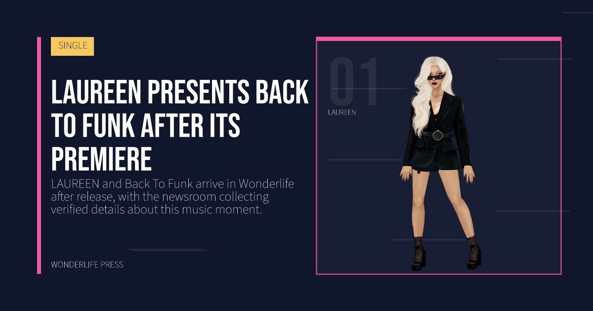 Wonderlife Press: LAUREEN presents Back To Funk after its premiere. artist portrait. SINGLE.