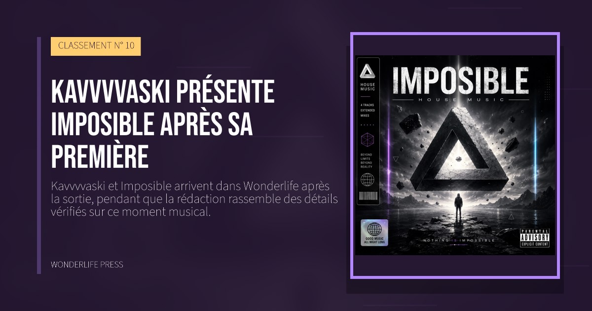Wonderlife Press: Kavvvvaski présente Imposible après sa première. pochette de la sortie. CLASSEMENT N° 10.