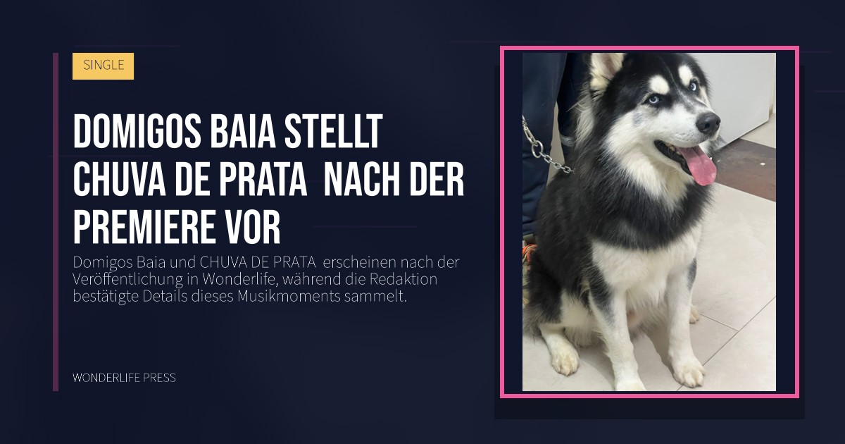 Wonderlife Press: Domigos Baia stellt CHUVA DE PRATA nach der Premiere vor. Veröffentlichungscover. SINGLE.