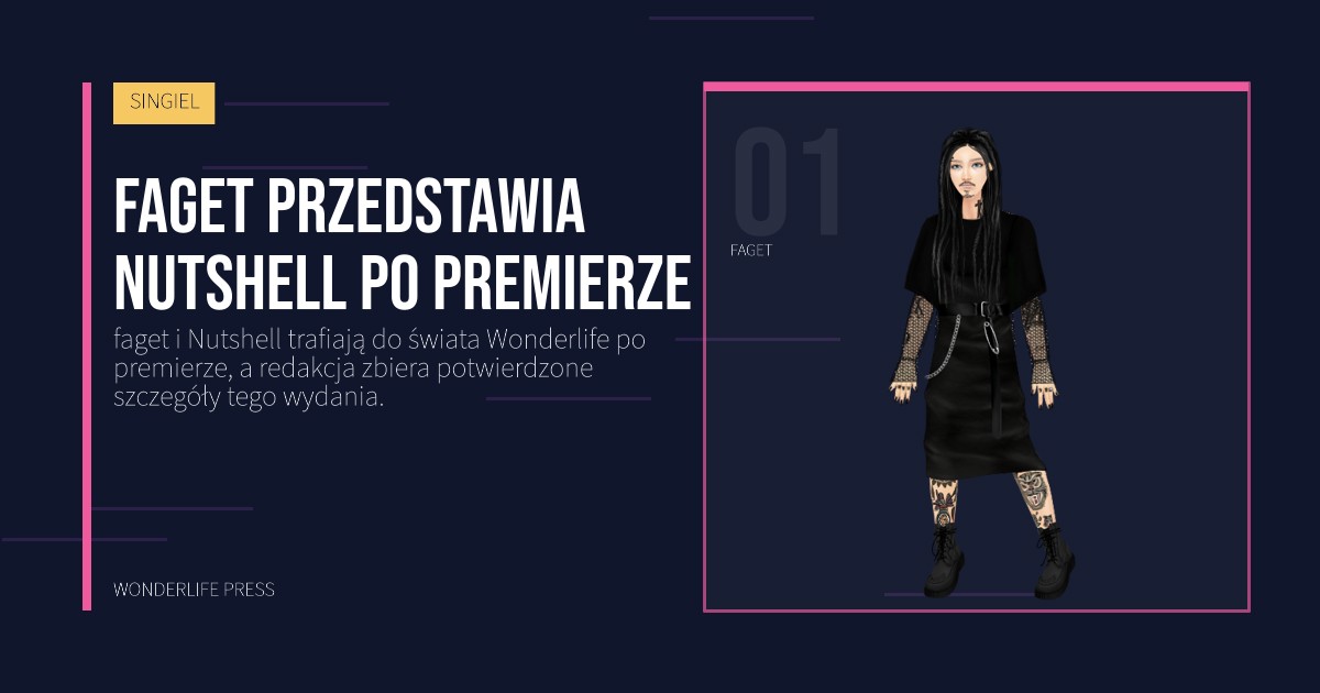 Wonderlife Press: faget przedstawia Nutshell po premierze. portret artystów. SINGIEL.