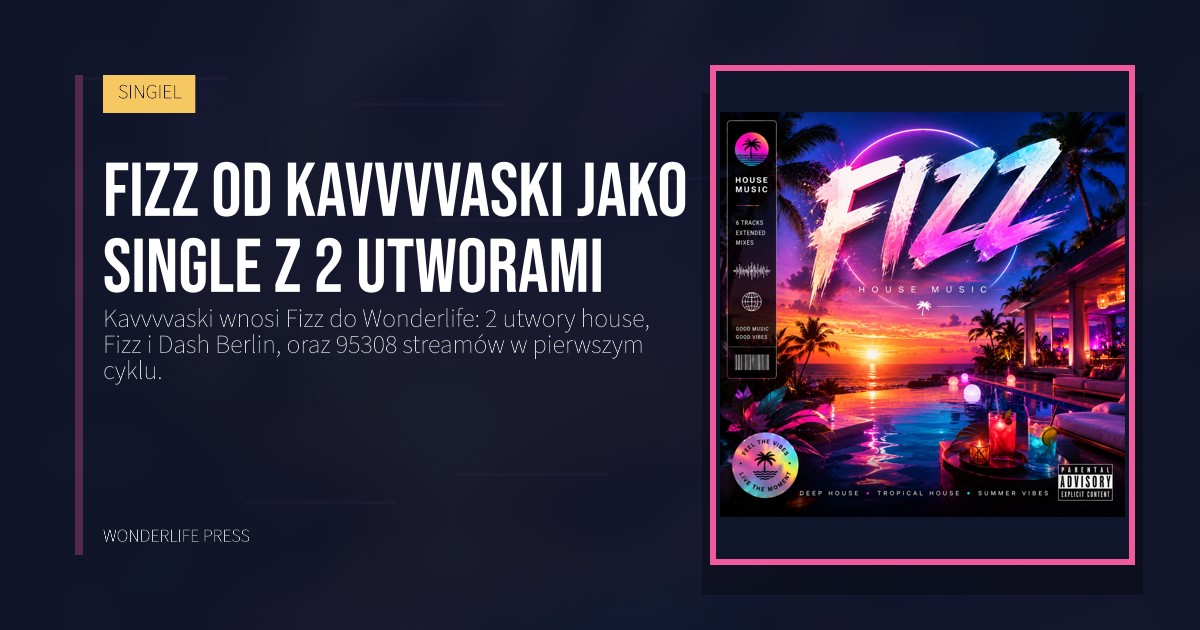 Wonderlife Press: Fizz od Kavvvvaski jako single z 2 utworami. okładka wydawnictwa. SINGIEL.