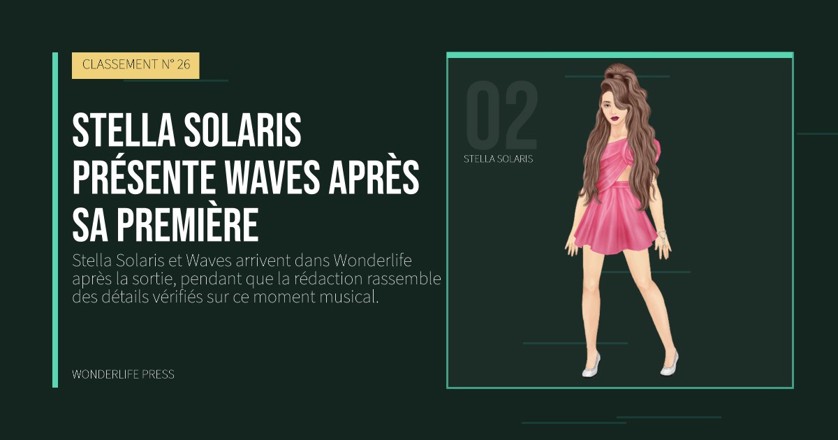 Wonderlife Press: Stella Solaris présente Waves après sa première. portrait des artistes. CLASSEMENT N° 26.