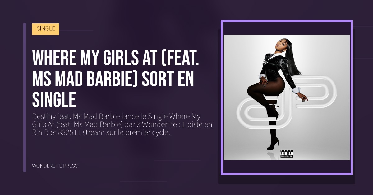 Wonderlife Press: Where My Girls At (feat. Ms Mad Barbie) sort en Single. pochette de la sortie. SINGLE.