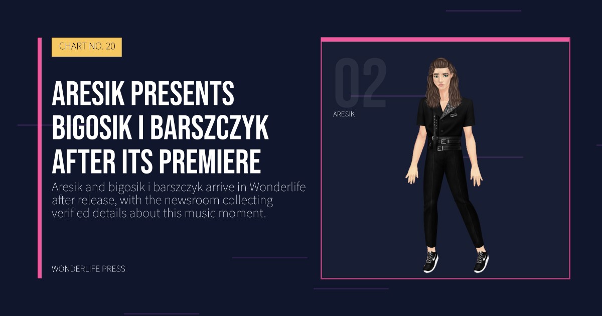 Wonderlife Press: Aresik presents bigosik i barszczyk after its premiere. artist portrait. CHART NO. 20.