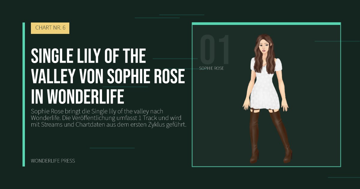 Wonderlife Press: Single lily of the valley von Sophie Rose in Wonderlife. Künstlerporträt. CHART NR. 6.