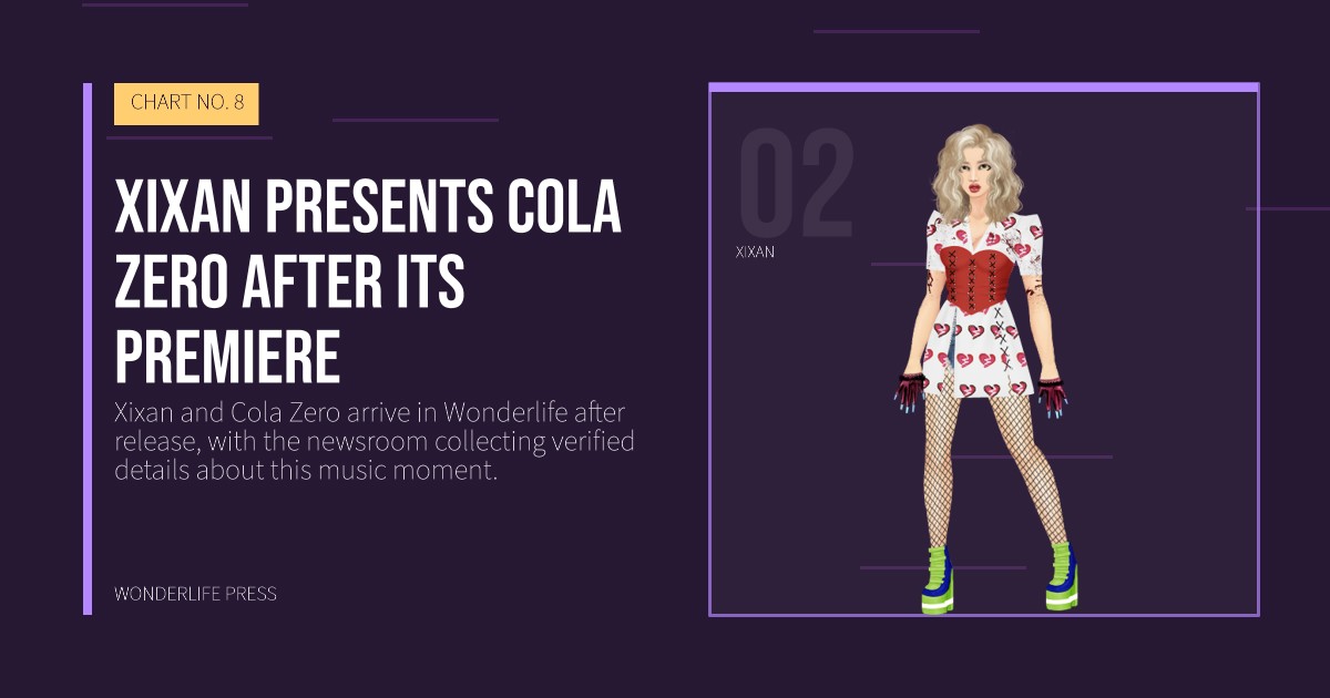 Wonderlife Press: Xixan presents Cola Zero after its premiere. artist portrait. CHART NO. 8.