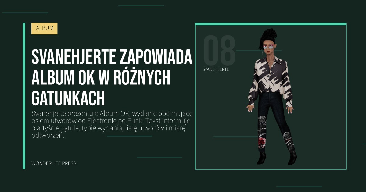 Wonderlife Press: Svanehjerte zapowiada album OK w różnych gatunkach. portret artystów. ALBUM.