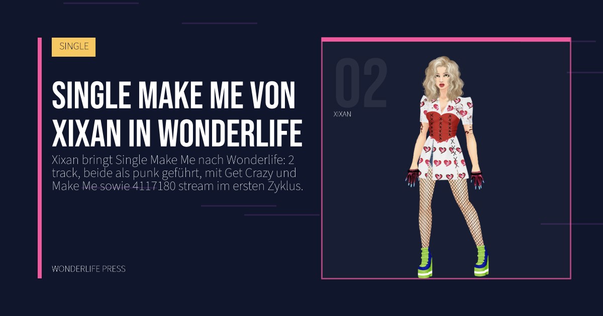 Wonderlife Press: Single Make Me von Xixan in Wonderlife. Künstlerporträt. SINGLE.