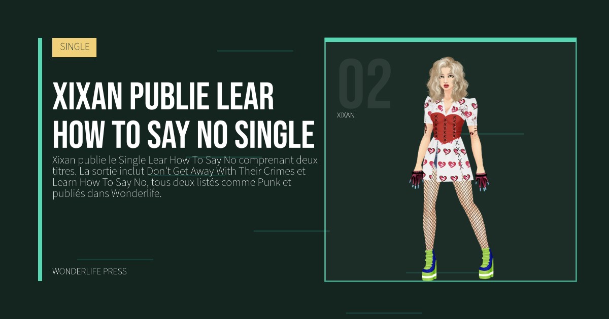 Wonderlife Press: Xixan publie Lear How To Say No single. portrait des artistes. SINGLE.