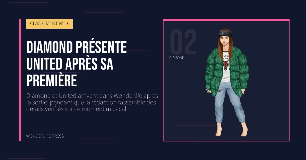 Wonderlife Press: Diamond présente United après sa première. portrait des artistes. CLASSEMENT N° 16.