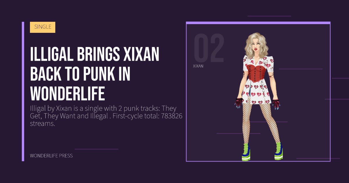 Wonderlife Press: Illigal brings Xixan back to punk in Wonderlife. artist portrait. SINGLE.