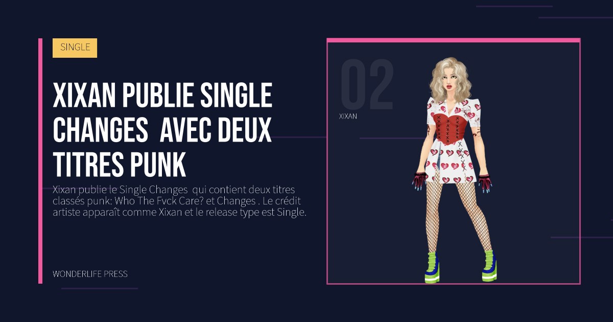 Wonderlife Press: Xixan publie Single Changes avec deux titres punk. portrait des artistes. SINGLE.