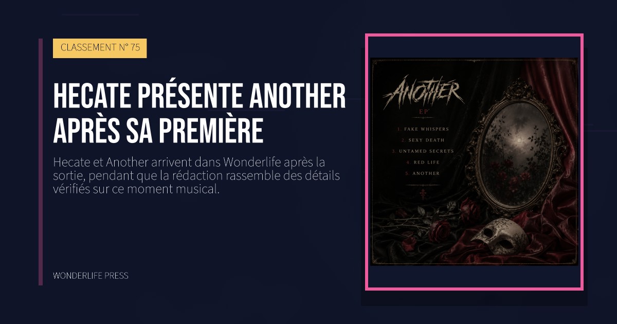 Wonderlife Press: Hecate présente Another après sa première. pochette de la sortie. CLASSEMENT N° 75.