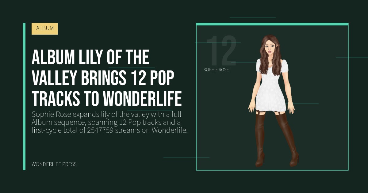 Wonderlife Press: Album lily of the valley brings 12 Pop tracks to Wonderlife. artist portrait. ALBUM.