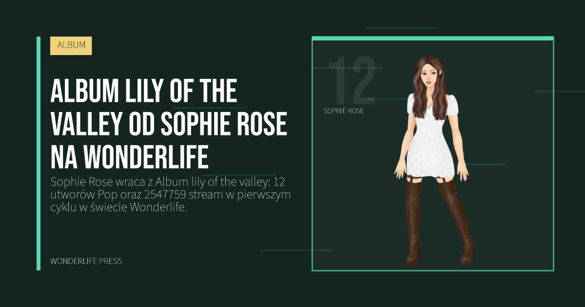Wonderlife Press: Album lily of the valley od Sophie Rose na Wonderlife. portret artystów. ALBUM.