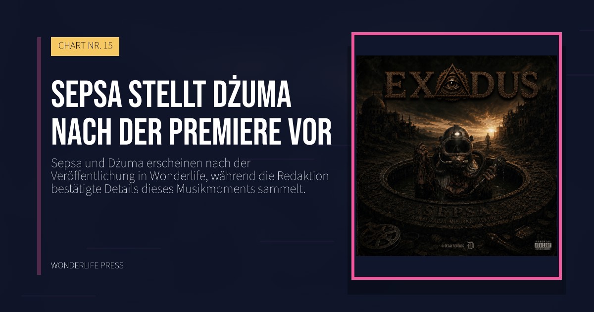 Wonderlife Press: Sepsa stellt Dżuma nach der Premiere vor. Veröffentlichungscover. CHART NR. 15.