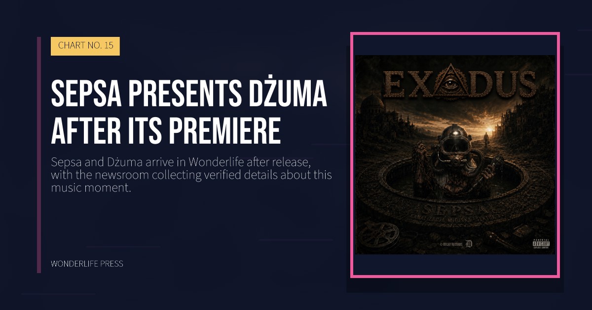 Wonderlife Press: Sepsa presents Dżuma after its premiere. release artwork. CHART NO. 15.
