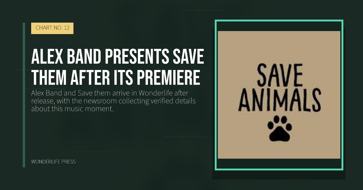 Wonderlife Press: Alex Band presents Save them after its premiere. release artwork. CHART NO. 12.