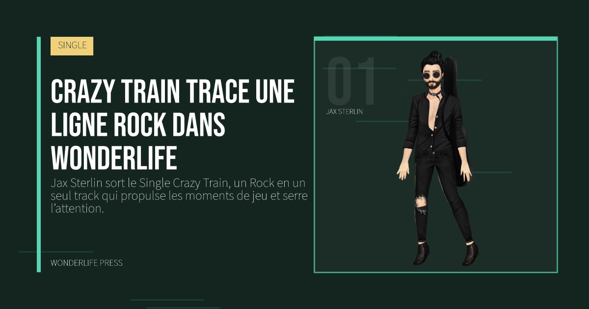 Wonderlife Press: Crazy Train trace une ligne rock dans Wonderlife. portrait des artistes. SINGLE.