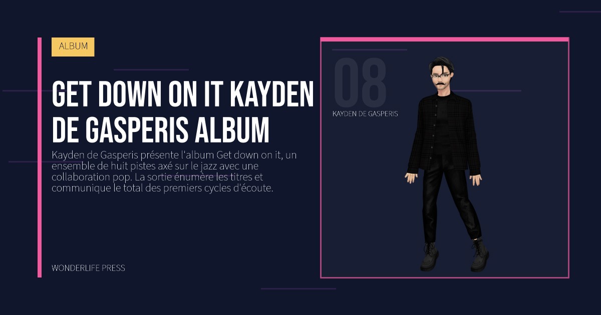 Wonderlife Press: Get down on it Kayden de Gasperis album. portrait des artistes. ALBUM.
