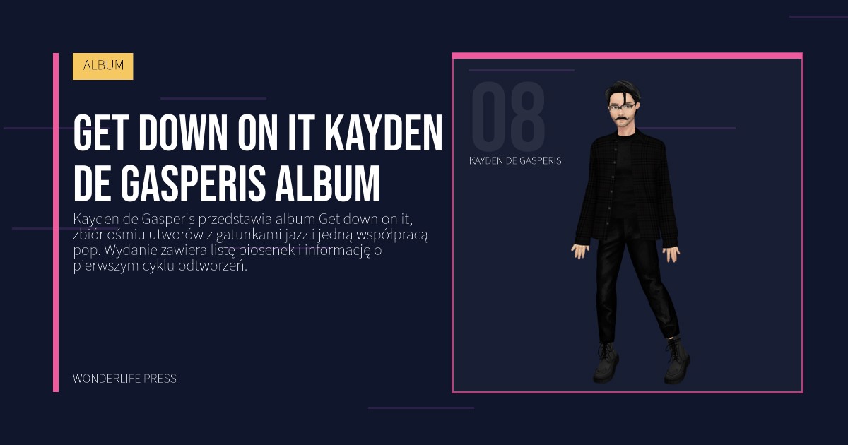 Wonderlife Press: Get down on it Kayden de Gasperis album. portret artystów. ALBUM.