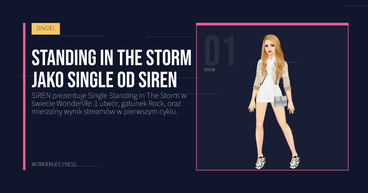 Wonderlife Press: Standing In The Storm jako Single od SiREN. portret artystów. SINGIEL.