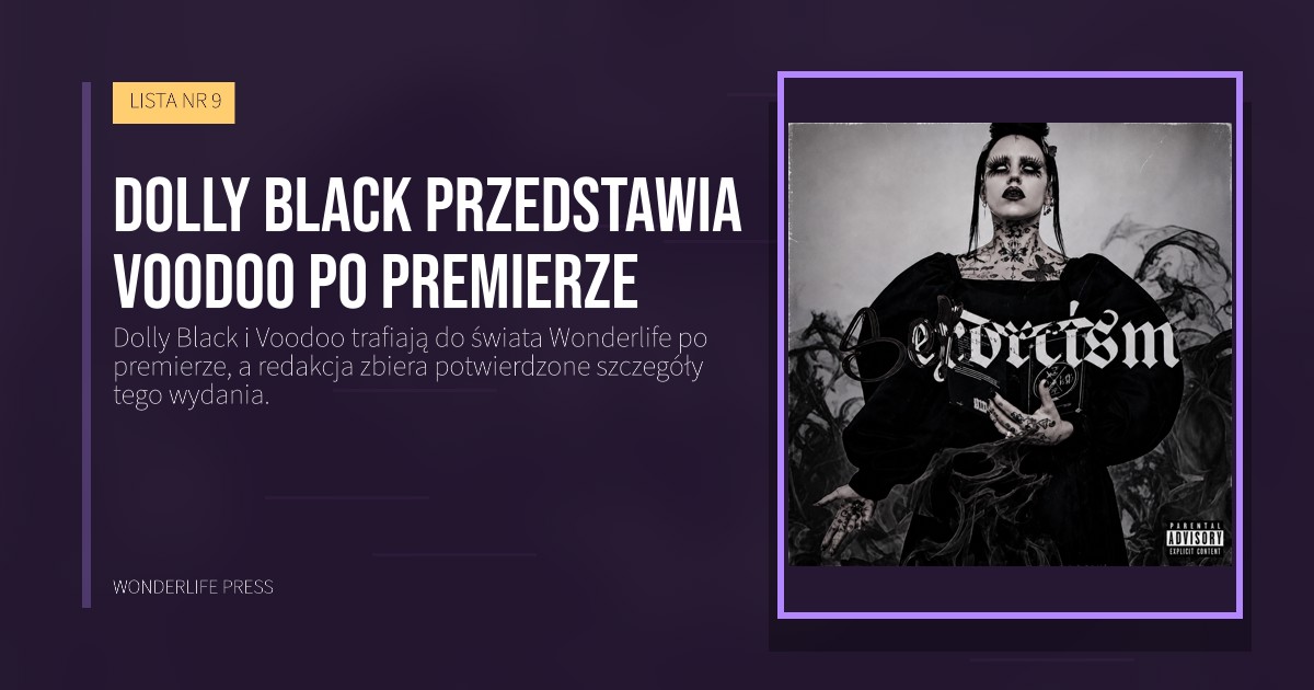 Wonderlife Press: Dolly Black przedstawia Voodoo po premierze. okładka wydawnictwa. LISTA NR 9.