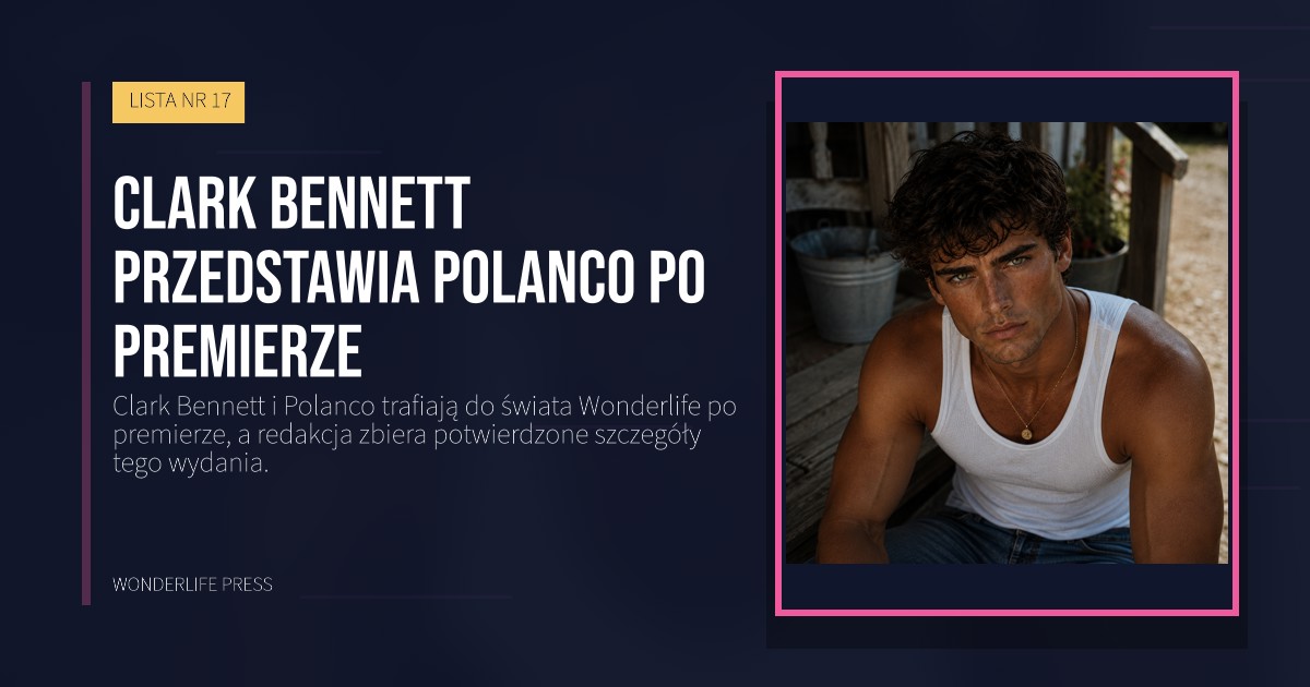 Wonderlife Press: Clark Bennett przedstawia Polanco po premierze. okładka wydawnictwa. LISTA NR 17.