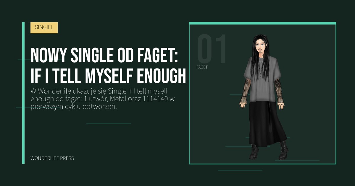 Wonderlife Press: Nowy single od faget: If I tell myself enough. portret artystów. SINGIEL.
