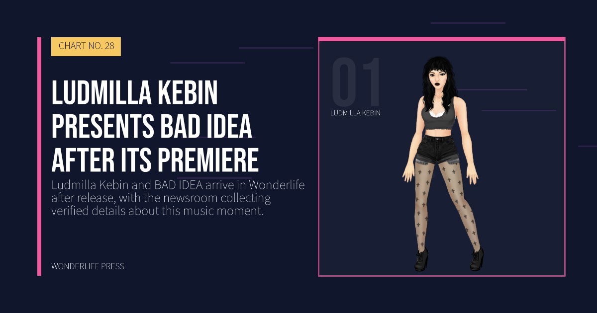 Wonderlife Press: Ludmilla Kebin presents BAD IDEA after its premiere. artist portrait. CHART NO. 28.