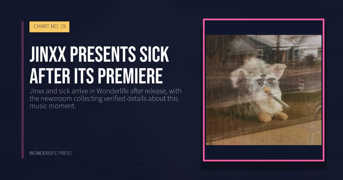 Wonderlife Press: Jinxx presents sick after its premiere. release artwork. CHART NO. 19.