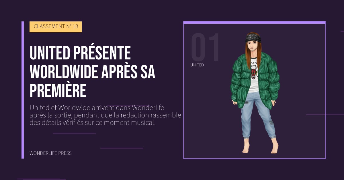 Wonderlife Press: United présente Worldwide après sa première. portrait des artistes. CLASSEMENT N° 18.