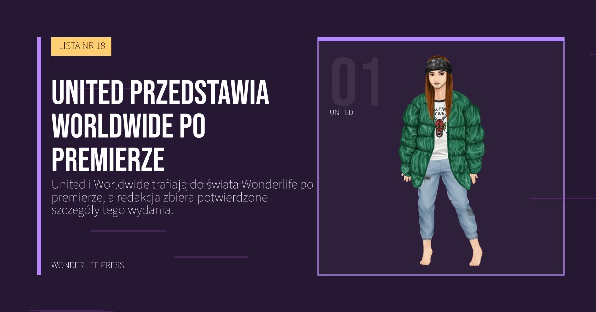 Wonderlife Press: United przedstawia Worldwide po premierze. portret artystów. LISTA NR 18.