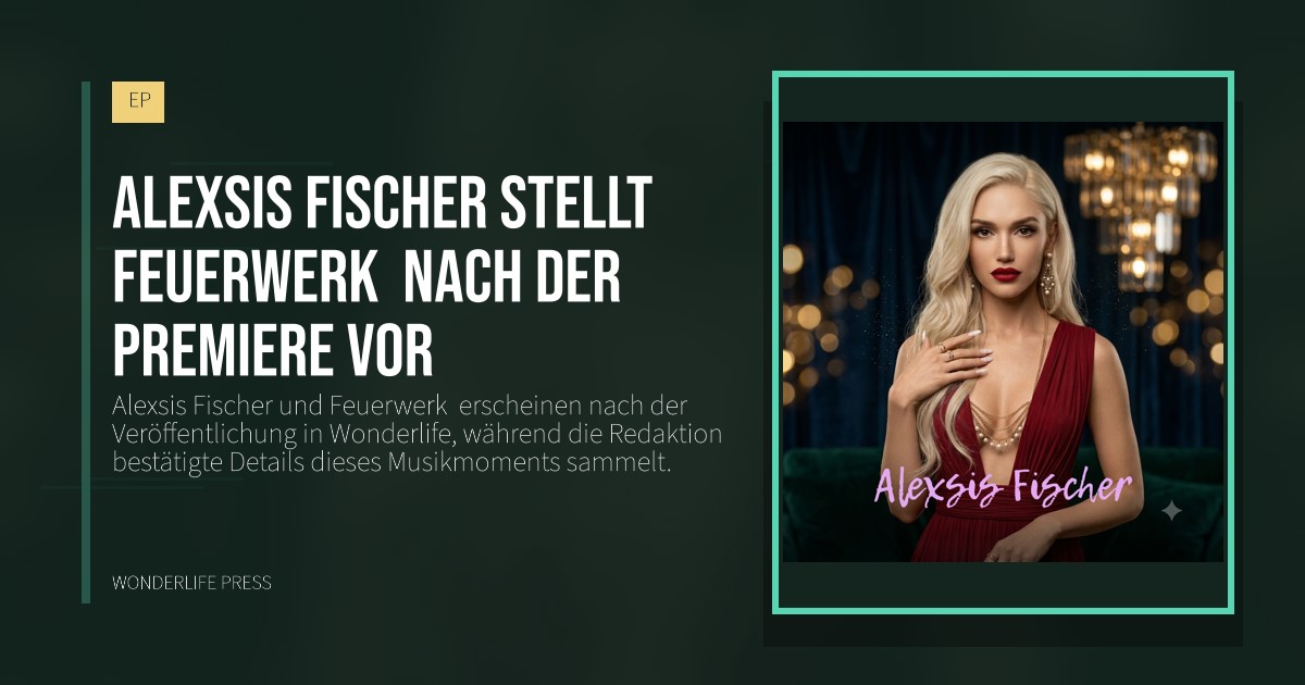 Wonderlife Press: Alexsis Fischer stellt Feuerwerk nach der Premiere vor. Veröffentlichungscover. EP.