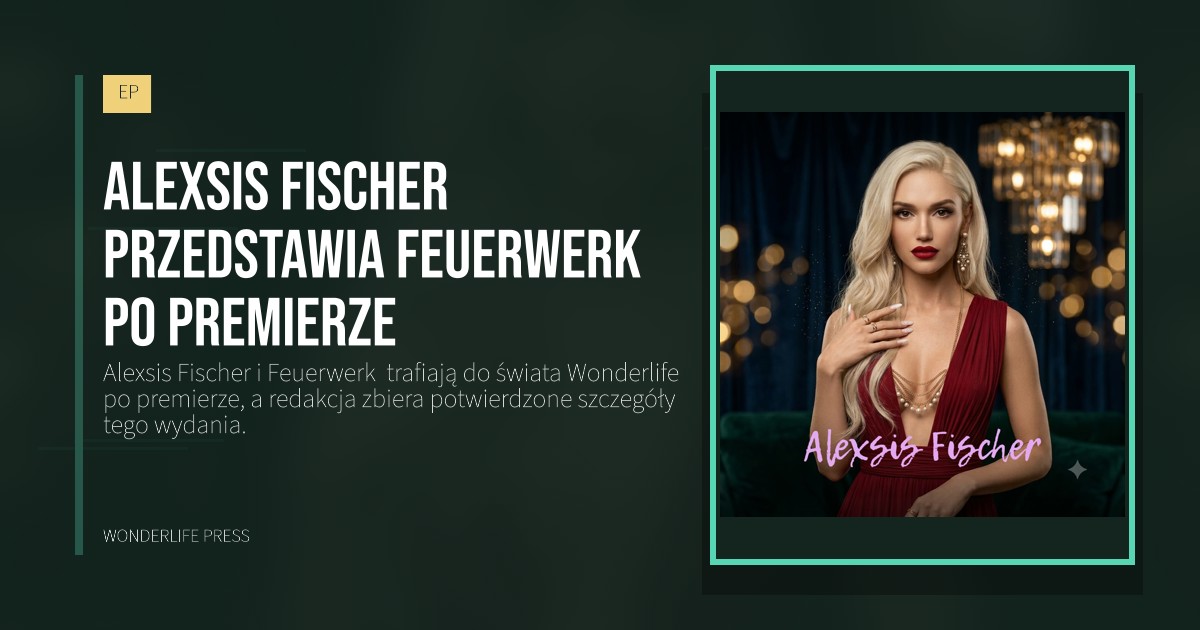 Wonderlife Press: Alexsis Fischer przedstawia Feuerwerk po premierze. okładka wydawnictwa. EP.