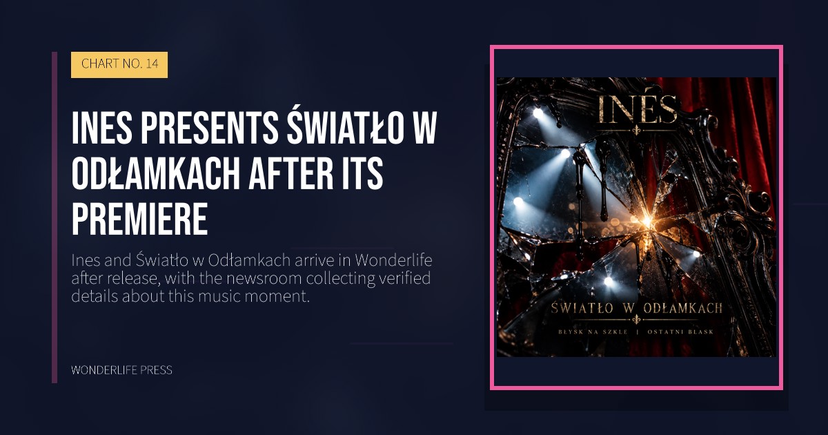 Wonderlife Press: Ines presents Światło w Odłamkach after its premiere. release artwork. CHART NO. 14.