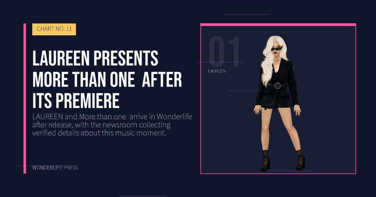 Wonderlife Press: LAUREEN presents More than one  after its premiere. artist portrait. CHART NO. 11.