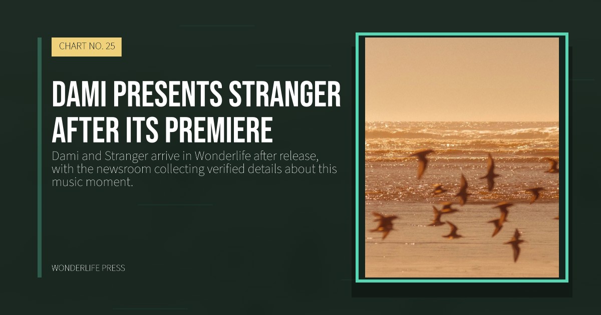 Wonderlife Press: Dami presents Stranger after its premiere. release artwork. CHART NO. 25.