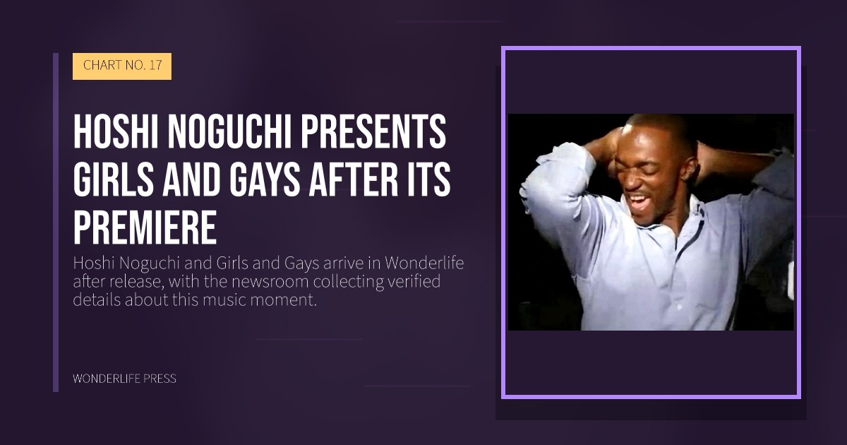 Wonderlife Press: Hoshi Noguchi presents Girls and Gays after its premiere. release artwork. CHART NO. 17.