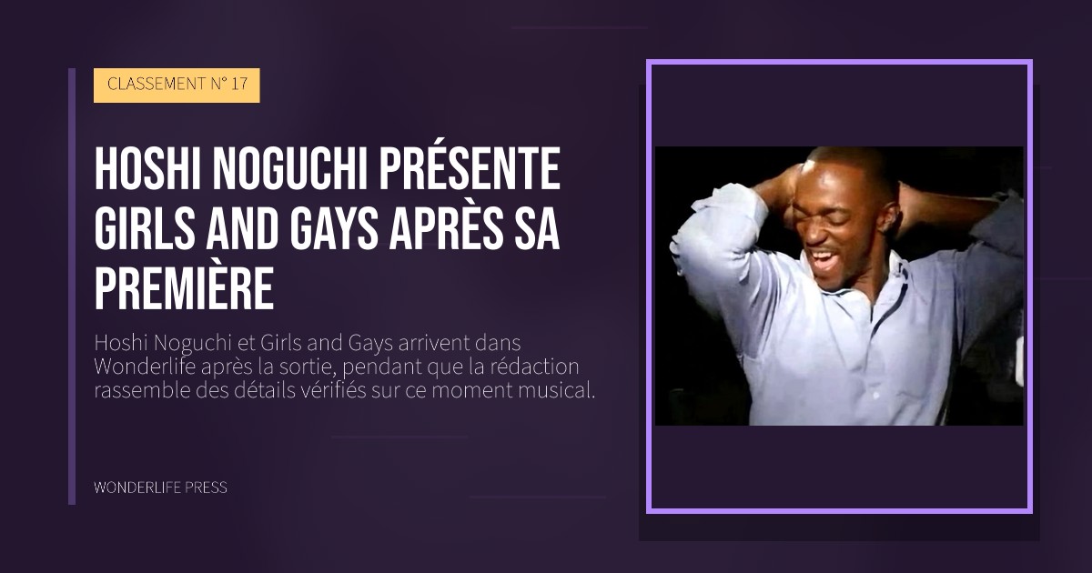 Wonderlife Press: Hoshi Noguchi présente Girls and Gays après sa première. pochette de la sortie. CLASSEMENT N° 17.