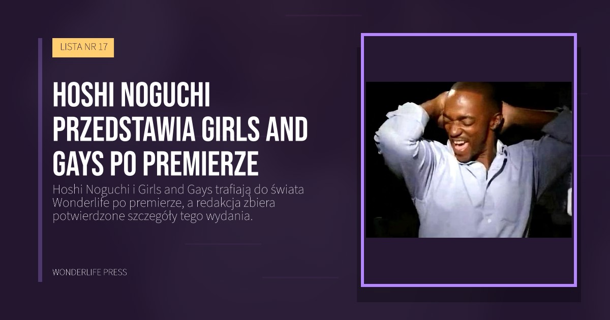 Wonderlife Press: Hoshi Noguchi przedstawia Girls and Gays po premierze. okładka wydawnictwa. LISTA NR 17.