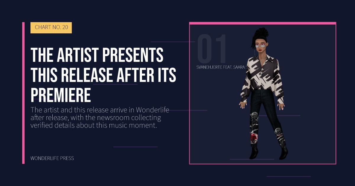 Wonderlife Press: The artist presents this release after its premiere. artist portrait. CHART NO. 20.