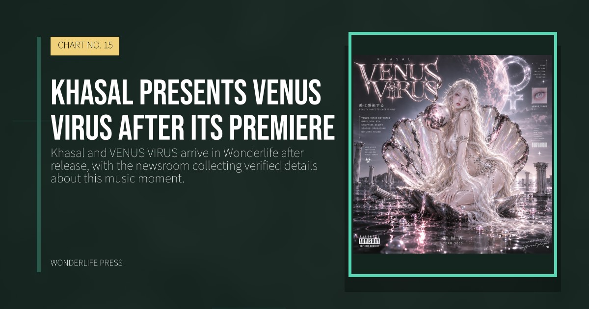 Wonderlife Press: Khasal presents VENUS VIRUS after its premiere. release artwork. CHART NO. 15.