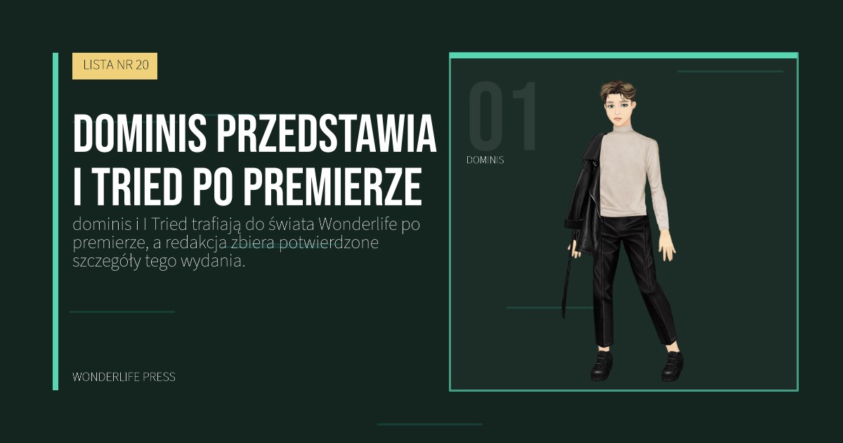 Wonderlife Press: dominis przedstawia I Tried po premierze. portret artystów. LISTA NR 20.
