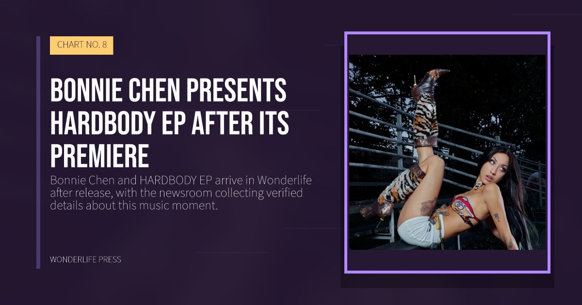 Wonderlife Press: Bonnie Chen presents HARDBODY EP after its premiere. release artwork. CHART NO. 8.