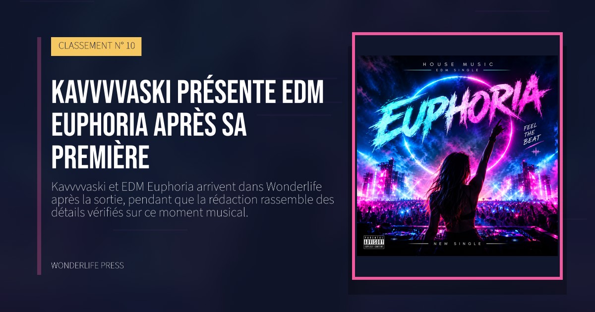 Wonderlife Press: Kavvvvaski présente EDM Euphoria après sa première. pochette de la sortie. CLASSEMENT N° 10.