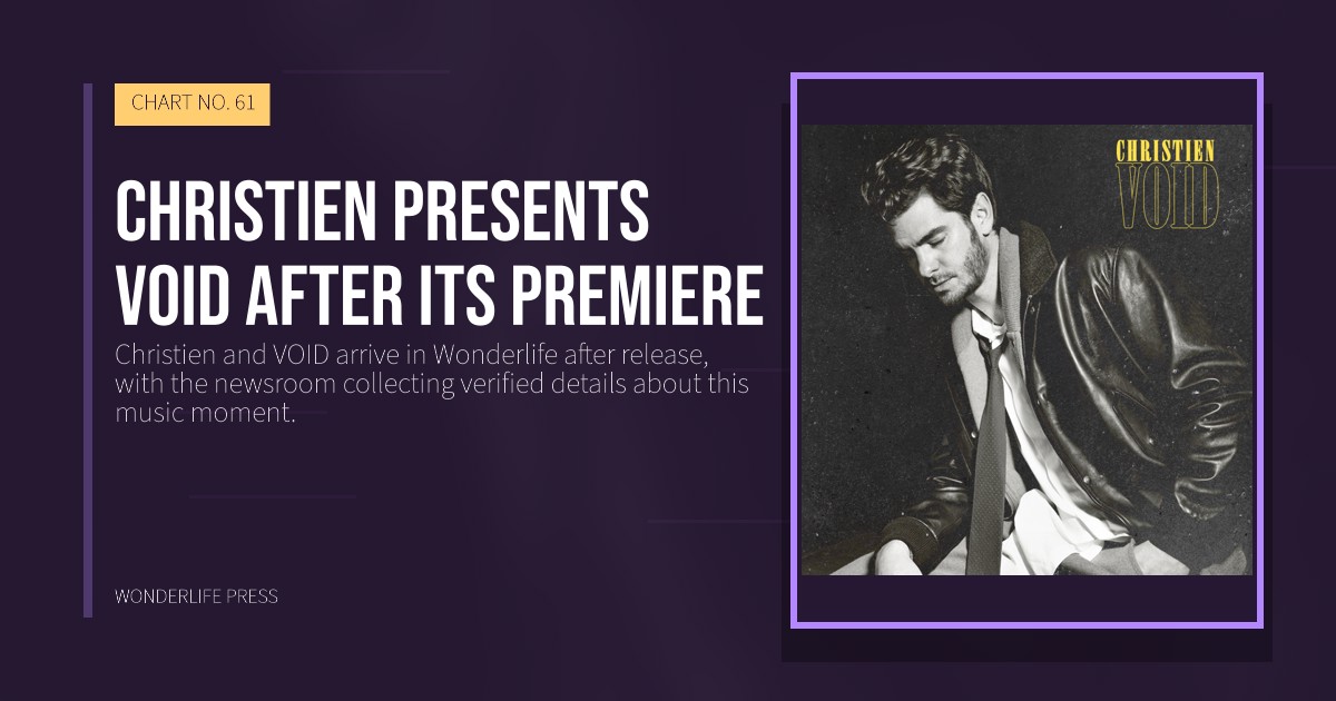 Wonderlife Press: Christien presents VOID after its premiere. release artwork. CHART NO. 61.