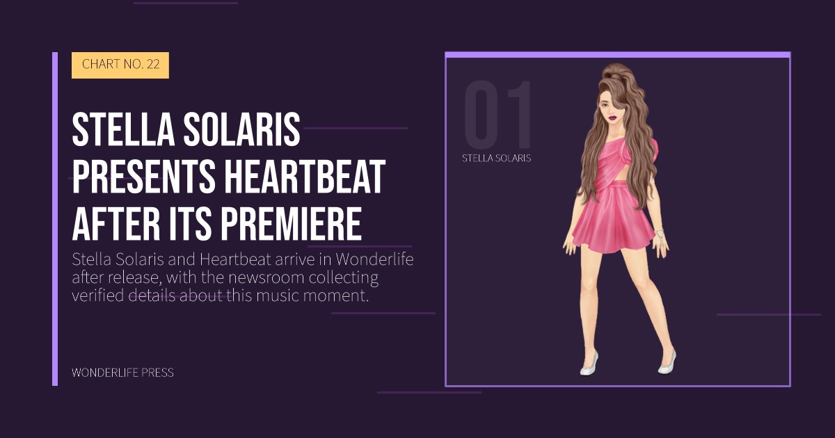 Wonderlife Press: Stella Solaris presents Heartbeat after its premiere. artist portrait. CHART NO. 22.