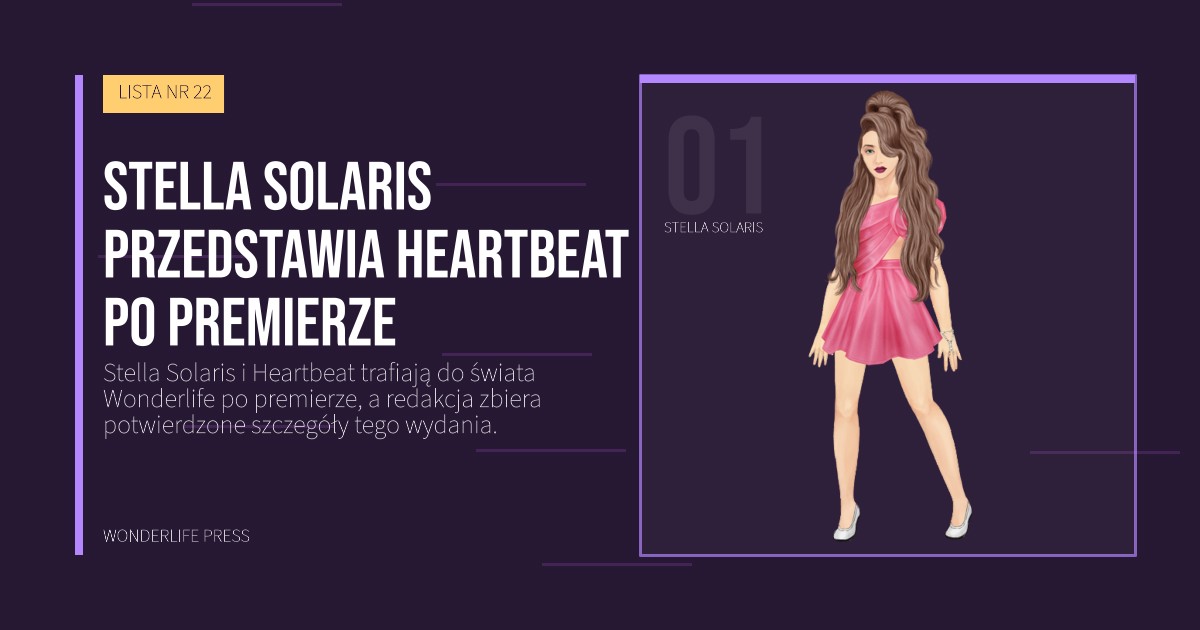 Wonderlife Press: Stella Solaris przedstawia Heartbeat po premierze. portret artystów. LISTA NR 22.