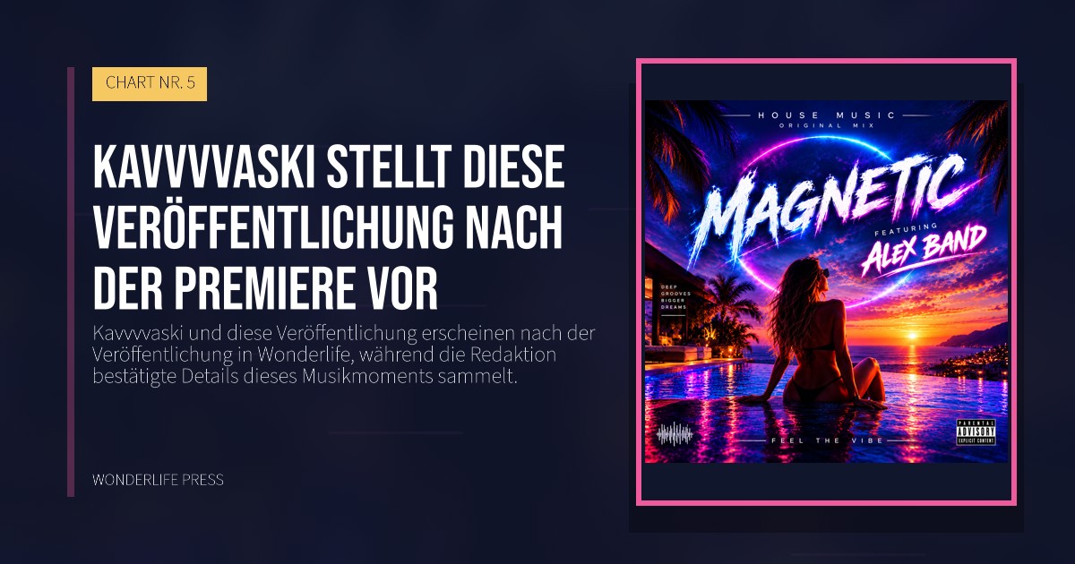 Wonderlife Press: Kavvvvaski stellt diese Veröffentlichung nach der Premiere vor. Veröffentlichungscover. CHART NR. 5.